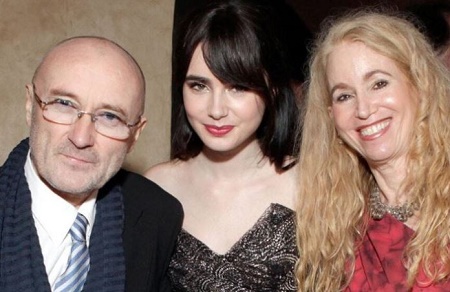 Lily Collins is a daughter of  Phil Collins and his second wife, Jill Tavelman