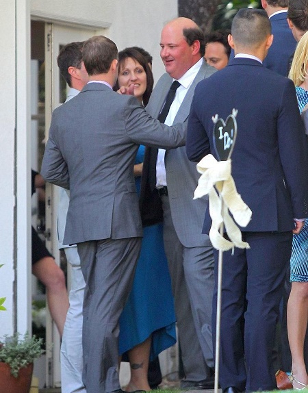 rian Baumgartner's Co-Stars including Jenna Fischer, Angela Kinsey, John Krasinski at his Wedding