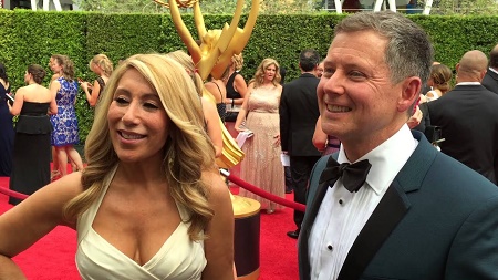 Lori Greiner with Clay Newbill at the Emmy Award Red Carpet
