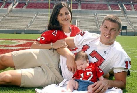 Tiffany Rivers with her husband Philip Rivers and Child