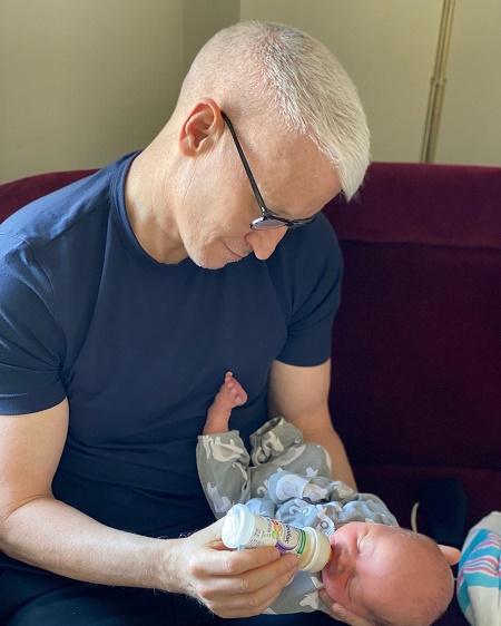 Anderson Cooper 360°' anchor with his new born Wyatt Morgan Cooper