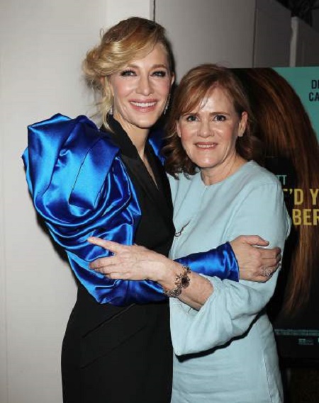 Maria Semple (right) and Cate Blanchett (Left) at New York Permiere of Where'd You Go, Bernadette