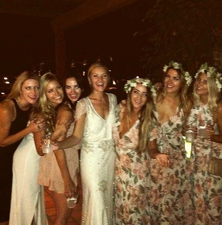 Taylor Cole with her Bridemaids including Morgan Souders, and Alex Murrel