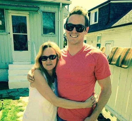Mike Holmes Jr with his mother, Alexandra Lorex