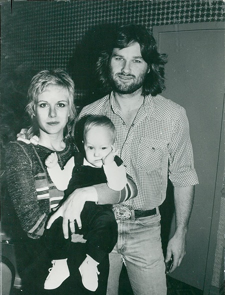 Kurt Russell and Season Hubley With Their Son, Boston 