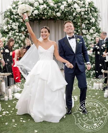 Zandy Reich and  Lea Michele During Their Wedding Day
