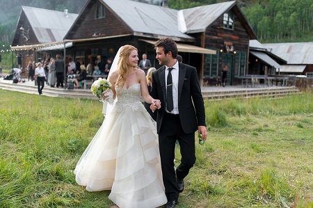 Alexandra Breckenridge and Casey Hooper During Their Marriage Day 