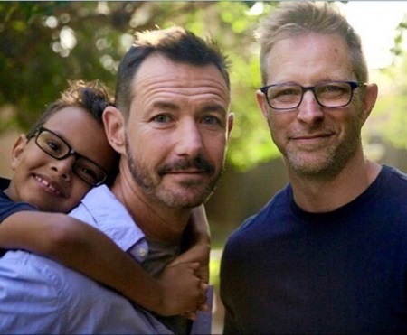 David Monahan, and Larry Sullivan With Their Adopted Son, Cooper