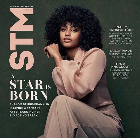 The actress, model, Shalom Brune on the cover of The Sunday Times Magazine (STM).