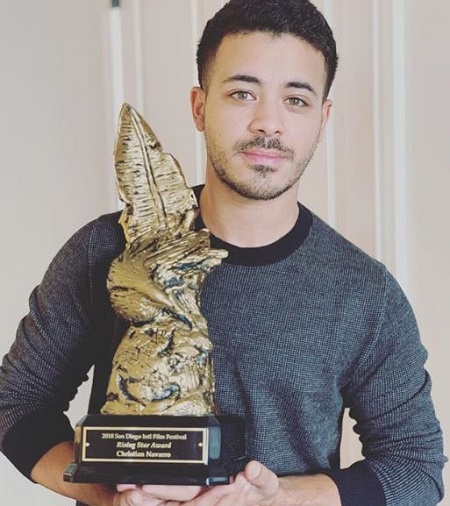Christian Navarro received The Rising Talent Award at the San Diego Film Festival.