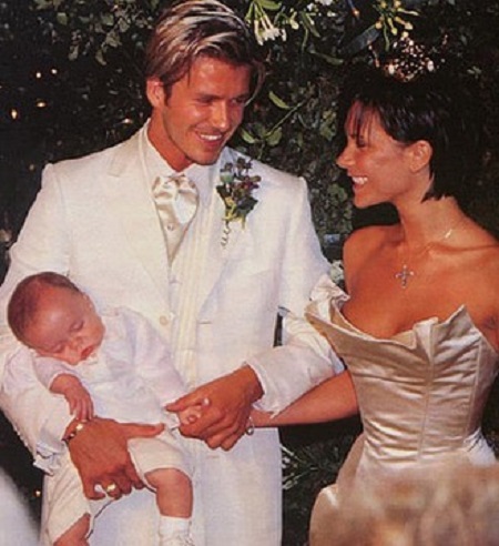 David Beckham and Victoria Beckham On Their Matrimony Day
