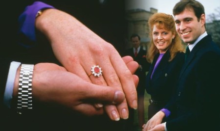 Prince Andrew gave Sarah a beautiful Garrard engagement ring.