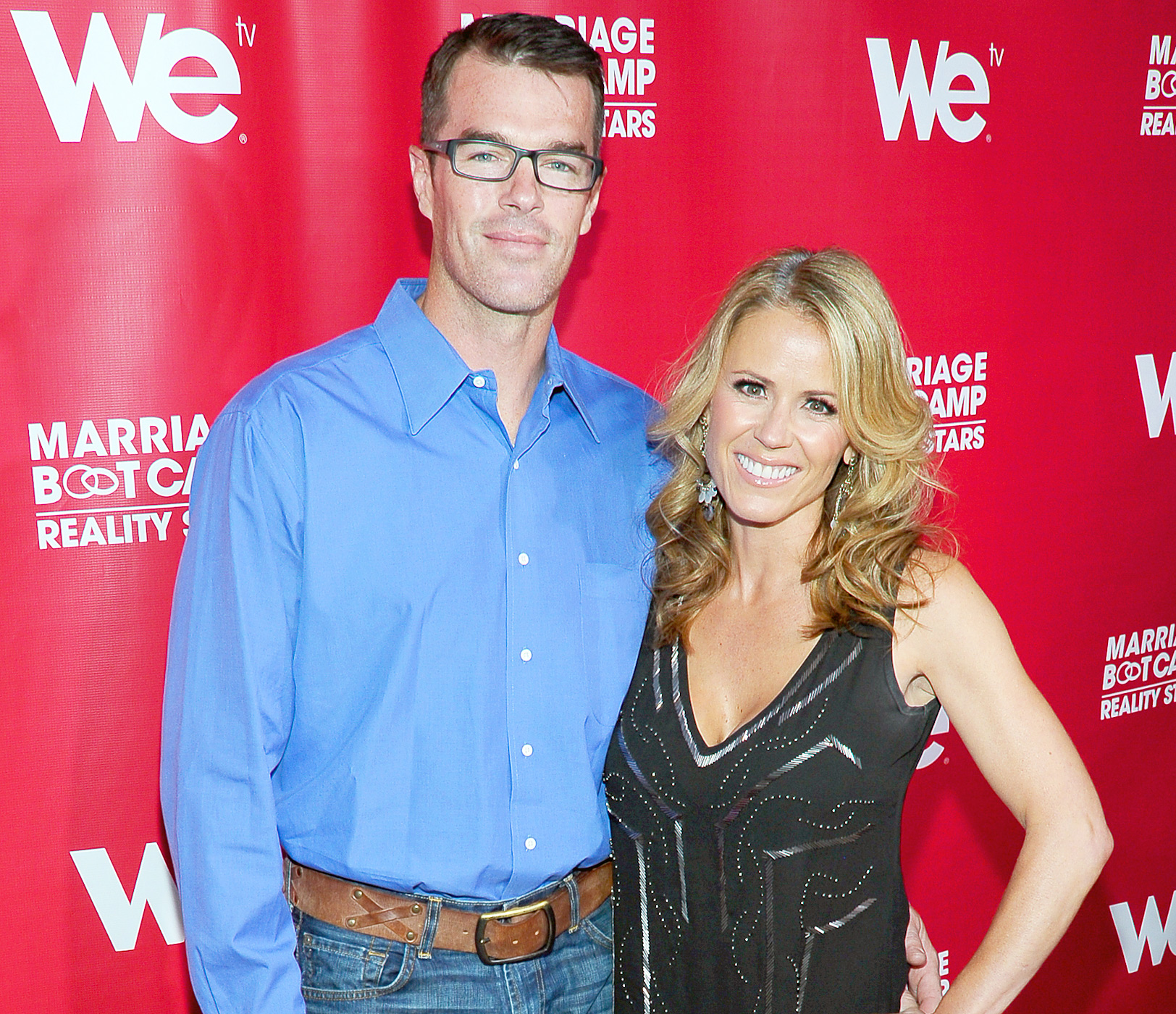 Trista with her husband, attending an event show.