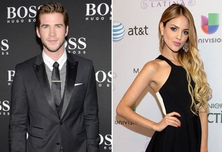 The actor Liam Hemsworth and an actress Eiza Gonzalez.