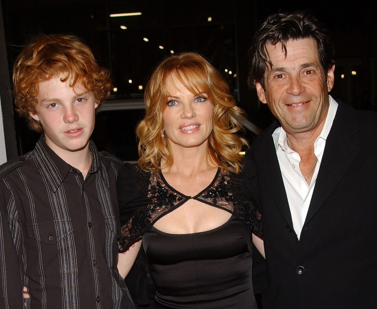 CSI: Immortality star, Helgenberger with her ex-husband and son, Hugh, attending an award show.