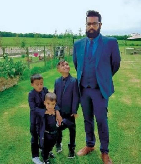 Romesh Ranganathan with his three adorable sons Theo, Alex, Charlie Ranganathan