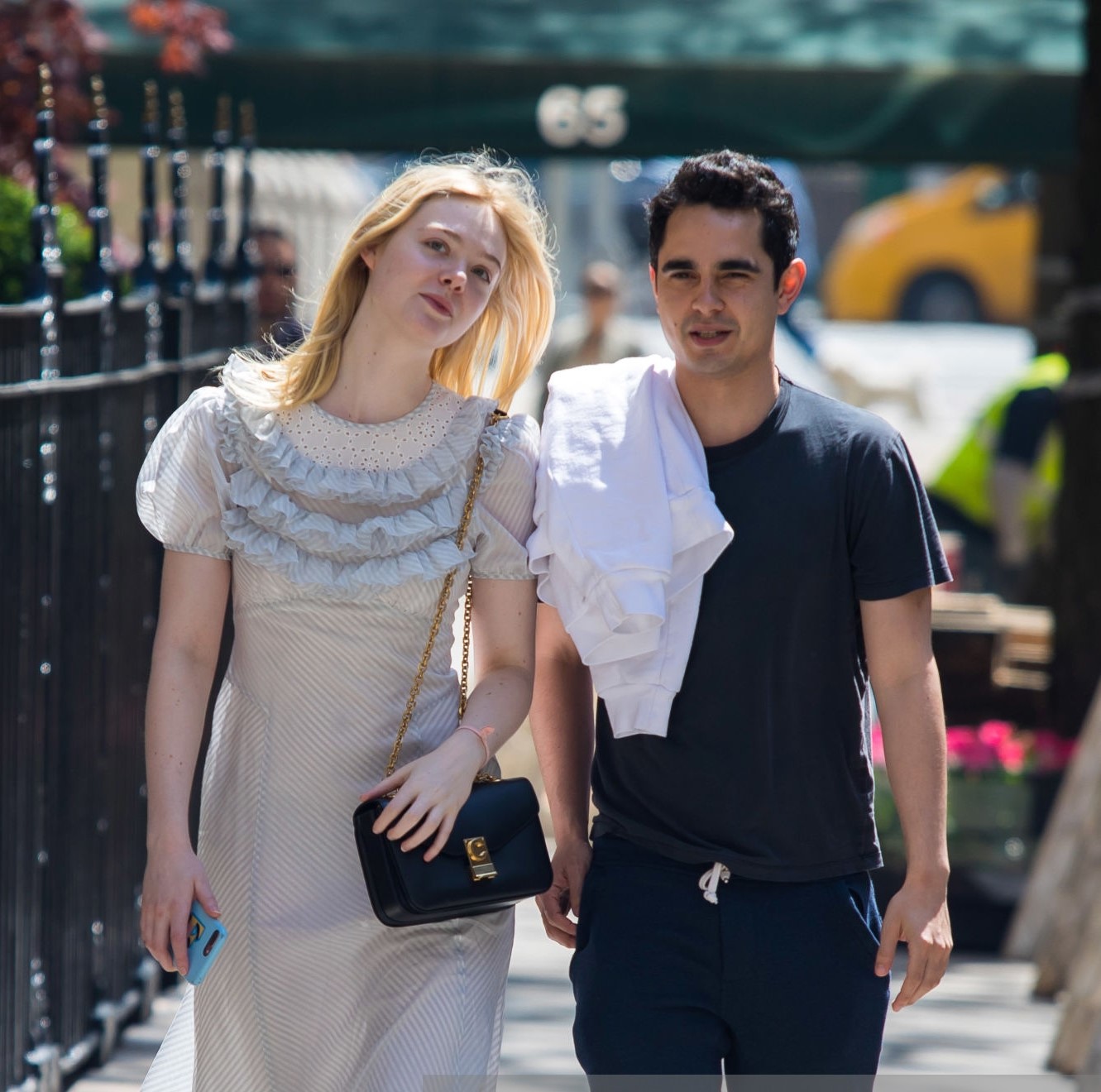 Max Minghella with his beautiful girlfriend, Elle Fanning.