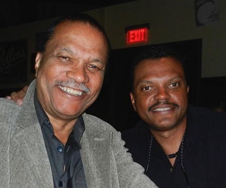 Billy Dee Williams (left) with his son Corey Dee Wiliams (right).