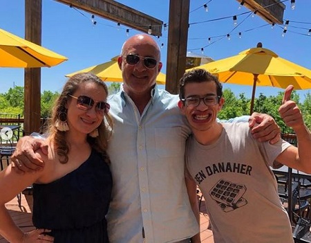  Jim Cantore with his children Christine Cantore (daughter) and Ben Cantore (son).