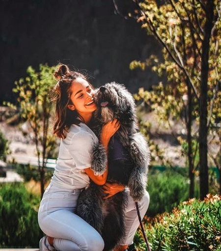 Paulina Matos With Her Dog Named Mac