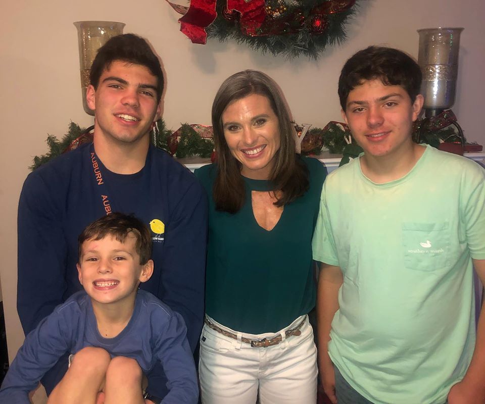 The WSFA 12 News Reporter, Bethany with her three sons, Joshua, Hudson, and William.