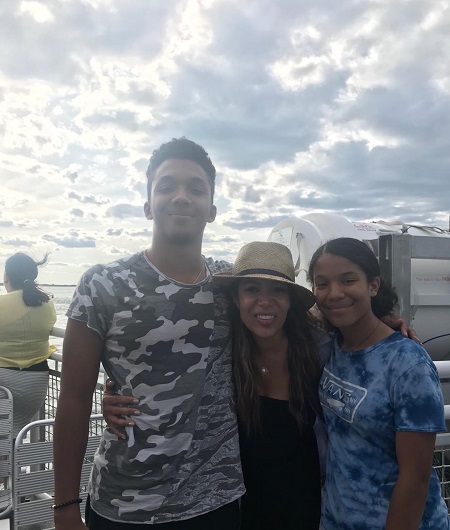 Sunny Hostin With Her Son and Daughter
