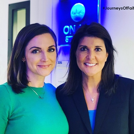 Paula Faris With Republican Female President Nikki Haley On The Episode of the Journeys Of Faith Podcast