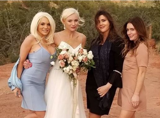 Krista Keller shared three daughters Ashley (wedding gown), Brittany (right), and Courtney Stodden (left) with her former husband Alex Stodden