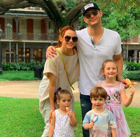 Danneel Ackles and Jensen Ackles With Their Eldest Daughter Justice and Twins, Arrow, and Zeppelin