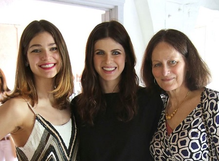: Christina Daddario (right) with her daughters Alexandra Daddario (middle) and Catharine Daddario (left).