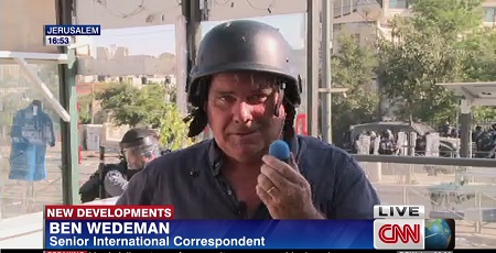 CNN Correspondent, Ben Wedeman Was Hited By Rubber Bullet During Funeral Procession in Shuafat Back In 2014