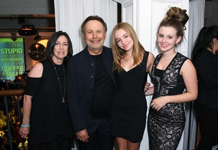 Janice Crystal, Billy Crystal With Their Daughters, Jennifer and Lindsay Crystal
