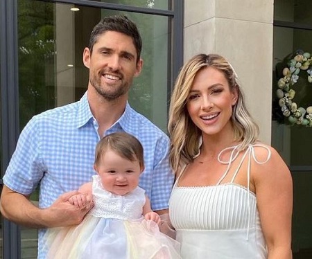  Paige Hathaway with her fiance, Jason Sebastian, and daughter, Presley Marie Sebastian.
