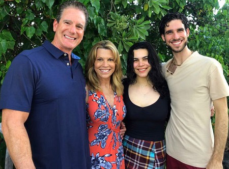 Andrea Santo Pietro with his ex-wife Vana White (the second from left) and their two children, Nikko, Giovanna