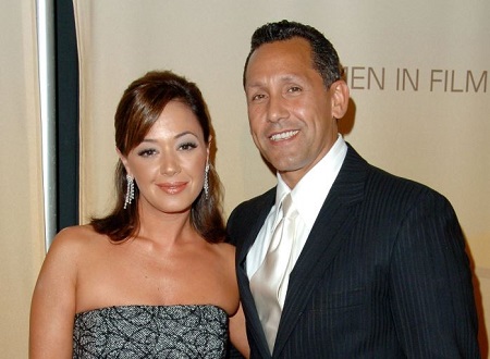Angelo Pagan and his wife Leah Remini attended the 2006 Women in Film Crystal + Lucy Awards.