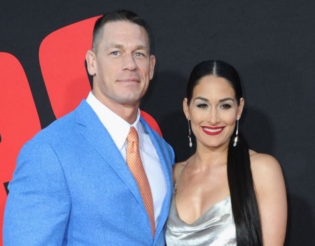  John Cena with his former fiancee, Nikki Bella.