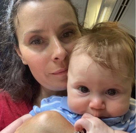 Oscar Ramsay pictured with his mother, Tana Ramsay.