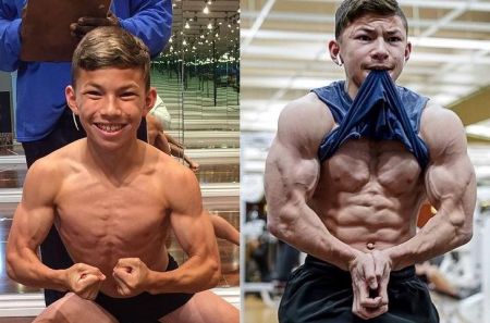 Tristyn Lee comparison before and after.