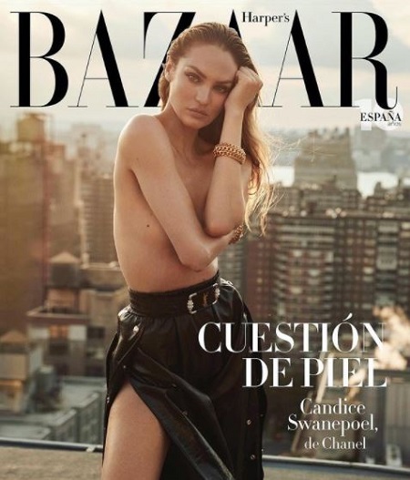  Candice Swanepoel's Cover Photoshoot For Harper's Bazaar España