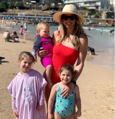 Candice Warner With Her Three Daughters Ivy Mae, six, and Indi Rae, five, and Isla Rose, one