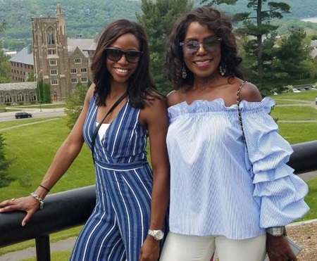  The NBC 4 meteorologist Melissa Magee (left) with her mother (right).