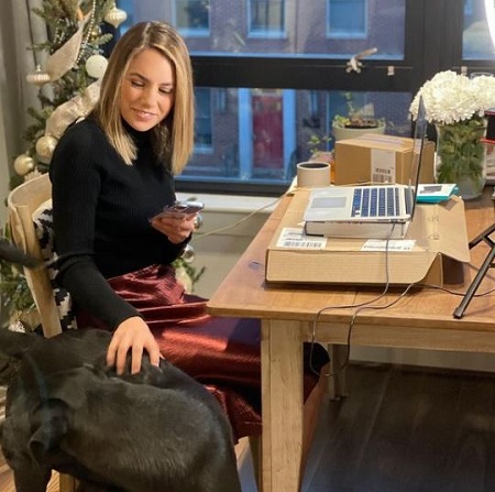 CNN reporter Lauren Fox with her pet dog Hudson.