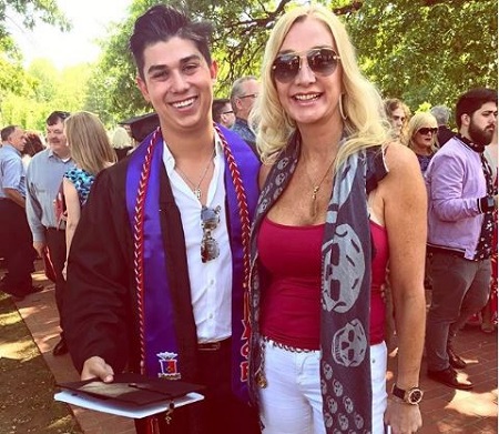 Suzanne Rawlings With Her Son, Sinjin Venegas