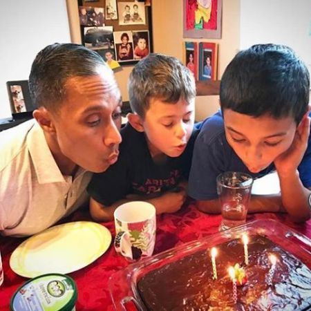 Miguel Almaguer and his nephews 