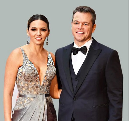Arbello Barroso's Wife, Luciana Barroso With Her Current Husband, Matt Damon