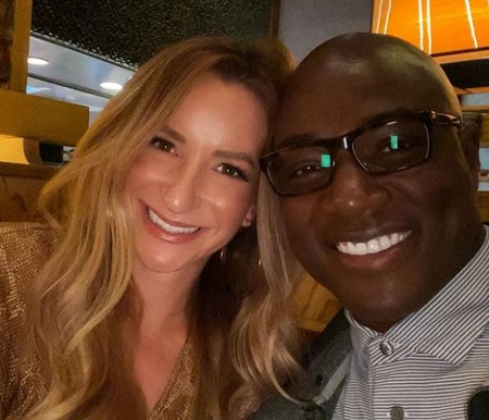 The former NFL player DeMarcus Ware with her girlfriend turned wife Angela Daniel.
