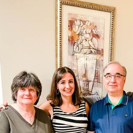 Maya Krampf with her parents, Misha and Rita Pevzner. Is Maya married or she is single? Who is her husband?