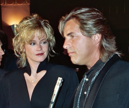 on Johnson With His Third Wife, Melanie Griffith