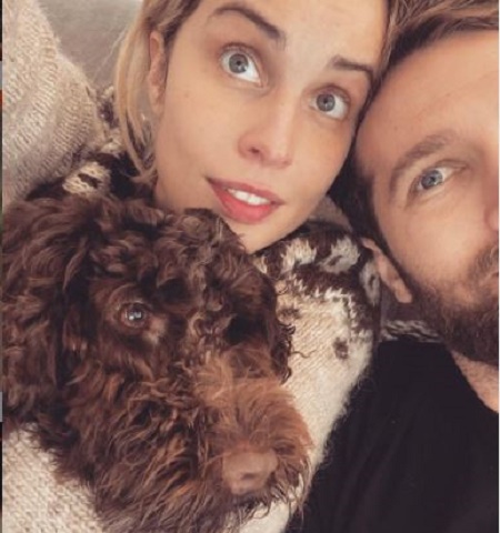 Heida Reed and Her Fiancee, Sam Ritzenber With Their Dog, Dylan