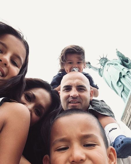 Happy faces of Fesai Family at Liberty Island.